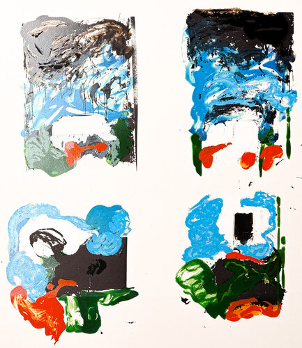 Mario Schifano (1934–1998) - Vedute interrotte - Lithograph with screen printing on paper - 1988 van Mario Schifano, Afdruk te koop op Singulart