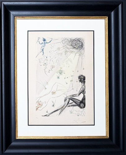 Salvador Dalí (1904–1989)- The Shepherd - Etching with stencil and gilding on paper - 1971 par Salvador Dalí, Édition en vente sur Singulart