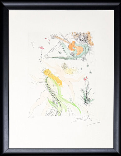 Salvador Dalí (1904–1989) - Drypoint etching with stencil on Arches paper - 1975 di Salvador Dalí, Stampa in vendita su Singulart