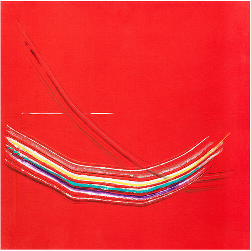 Vittore Frattini (1937) - Rosso Lumen - Oil on canvas - 1997 von Vittore Frattini, Malerei kaufen auf Singulart