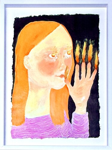 Munira Merve Celik (1994) - Watercolor painting on paper - 2024 van Munira Merve Celik, Schilderij te koop op Singulart