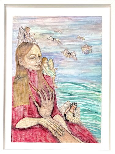 Munira Merve Celik (1994) - Pen drawing and watercolor painting on paper - 2020 by Munira Merve Celik, 회화 for Sale on Singulart