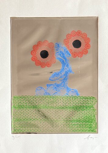 Enrico Baj (1924 - 2003) - Colour etching on foil and Fabriano paper - 1968 di Enrico Baj, Stampa in vendita su Singulart