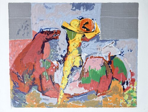 Marino Marini (1901-1980) - Orfeo - Colour lithograph on Arches paper - 1979 von Marino Marini, Druck kaufen auf Singulart
