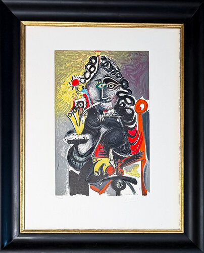 Pablo Picasso (1881–1973) – Le Cavalier – Color lithograph on Arches paper – 1968 di Pablo Picasso, Stampa in vendita su Singulart