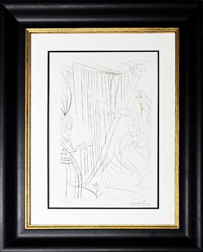 Salvador Dalí (1904–1989) - La Reine Iseult et sa fille - Coloured drypoint etchings on BFK Rives paper - 1970 par Salvador Dalí, Édition en vente sur Singulart