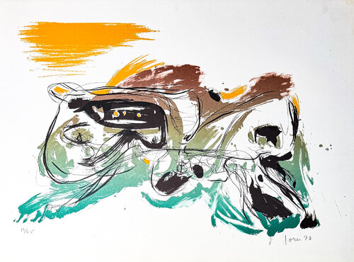 Asger Jorn (1914-1973) - Cuba - hand-signed lithograph on paper - 1970 van Asger Jorn, Afdruk te koop op Singulart