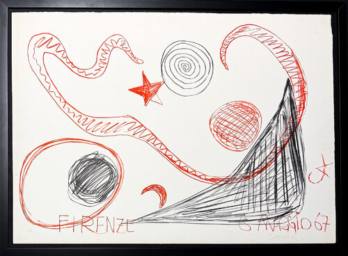 Alexander Calder (1898–1976) - Firenze - Color lithograph on paper - 1967 by Alexander Calder, 인쇄 for Sale on Singulart