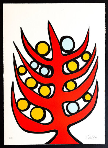 Alexander Calder ( 1898 – 1976 ) – L’albero del bene e del male – color lithograph on paper – 1975 by Alexander Calder, Print for Sale on Singulart