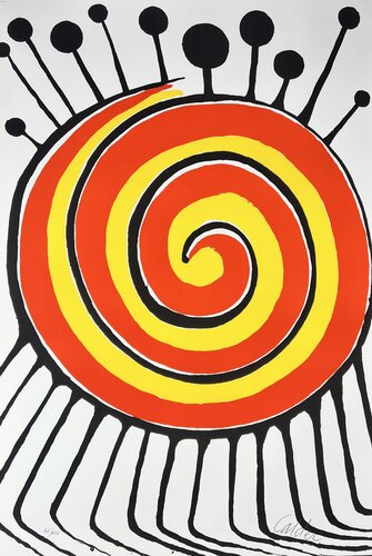 Alexander Calder ( 1898 – 1976 ) – Spirale millepiedi – hand-signed lithography – 1972 by Alexander Calder, Print for Sale on Singulart