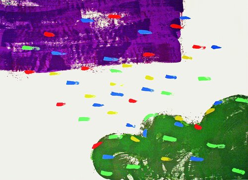 Hsiao Chin 蕭勤 - Nuvola - hand-signed Silk-screen on paper - 1980 par Hsiao Chin 蕭勤, Édition en vente sur Singulart