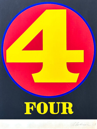 Robert Indiana (1928–2018) - Four, from numbers - Screenprint in colors on Schoellers Parole paper - 1968 by Robert Indiana, Print for Sale on Singulart