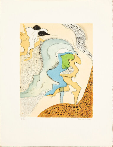 Dorothea Tanning (1910-2012) – En chair et en or – Colour etching and aquatint on Arches paper – 1973 by Dorothea Tanning, Print for Sale on Singulart