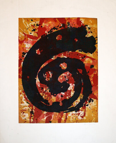 Sam Francis ( 1923 – 1994 ) – Mehrfarbige spirale - hand-signed etching and aquatint - 1970 par Sam Francis, Édition en vente sur Singulart