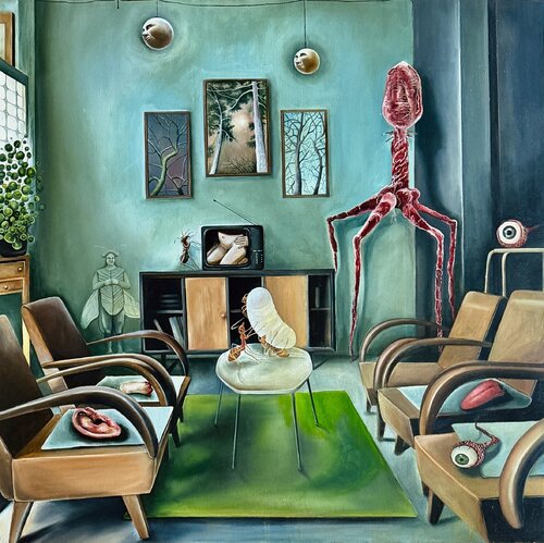 Valeria Tripadus (2000) - Oil on canvas - 2023 de Valeria Tripadus, Pintura a la venta en Singulart