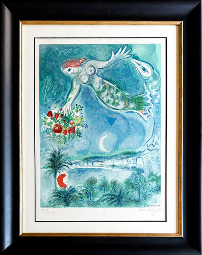 Marc Chagall (1887–1985) - Sirène et Poisson - Color lithograph on Arches paper - 1967 von Marc Chagall, Druck kaufen auf Singulart