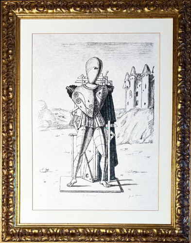 Giorgio de Chirico (1888–1978) - Il trovatore "il trovatore con manto" - 2 colors lithograph on Japon paper - 1969 de Giorgio de Chirico, Impresión a la venta en Singulart