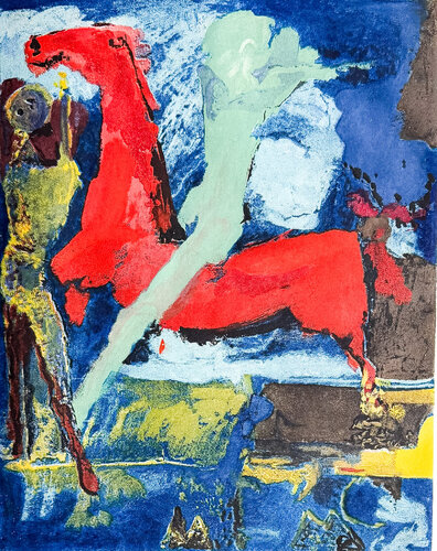 Marino Marini (1901–1980) - MARINO FROM SHAKESPEARE I - Color drypoint etching and aquatint on paper - 1977 by Marino Marini, Print for Sale on Singulart