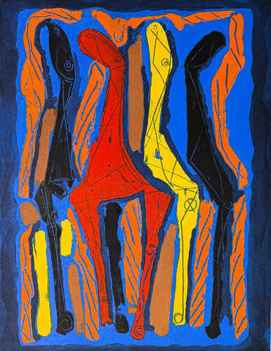Marino Marini (1901–1980) - MARINO FROM GOETHE - Color drypoint etching and aquatint on Arches paper - 1979 by Marino Marini, Print for Sale on Singulart