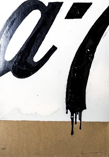 Mario Schifano (1934–1998) - Coca Cola - Materic color screen printing with enamels on kraft paper - 1983 by Mario Schifano, Print for Sale on Singulart