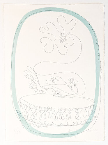 Lucio Fontana (1899–1968) - Untitled - Color lithograph on paper - 1959-1960 de Lucio Fontana, Impresión a la venta en Singulart