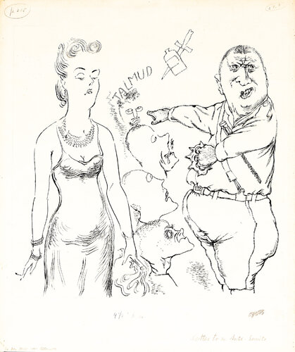 George Grosz (1893–1959) - Letter to an Anti-Semite - Unique work - 1926 by George Grosz, 紙の作品 for Sale on Singulart