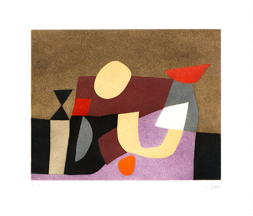 Afro (1912–1976) - Le voyage - Color etching and aquatint on paper - 1975 by Afro Basaldella, 版画 for Sale on Singulart
