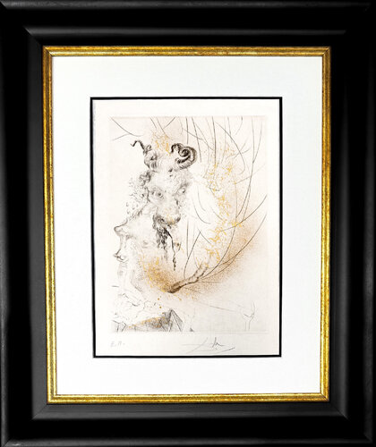 Salvador Dalí (1904–1989) – Tête de veau (Calf's Head) – Hand-watercolored drypoint etching on Japanese paper – 1968 by Salvador Dalí, Print for Sale on Singulart