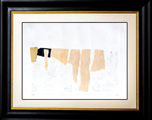 Alberto Burri (1915–1995) - Muffa - Color etching and lithograph on Fabriano Rosapina paper - 1957 von Alberto Burri, Druck kaufen auf Singulart