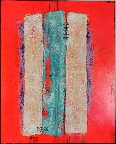 24072 - LES PILIERS di Laurence Hubswerlin Diradourian, Pittura in vendita su Singulart