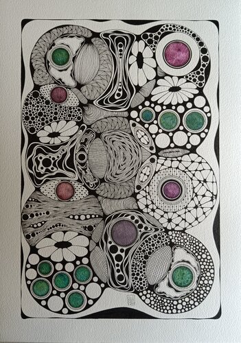250603z- FEMINITE de Laurence Hubswerlin Diradourian, Obra en papel a la venta en Singulart
