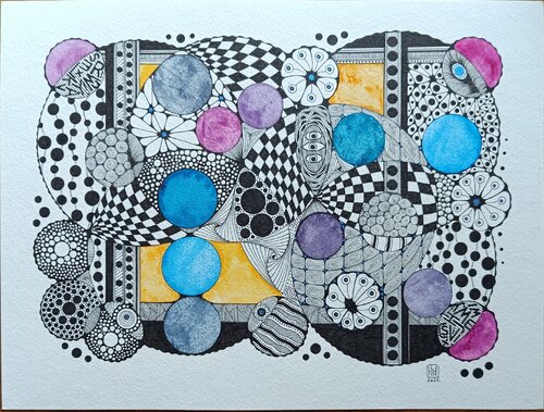 250801z - CARNAVAL by Laurence Hubswerlin Diradourian, Work on Paper for Sale on Singulart