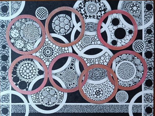 260103Z - ESPRIT DE VITRAUX di Laurence Hubswerlin Diradourian, Opera su carta in vendita su Singulart