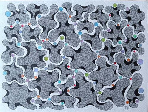 251201Z - EFFERVESCENCE by Laurence Hubswerlin Diradourian, Work on Paper for Sale on Singulart