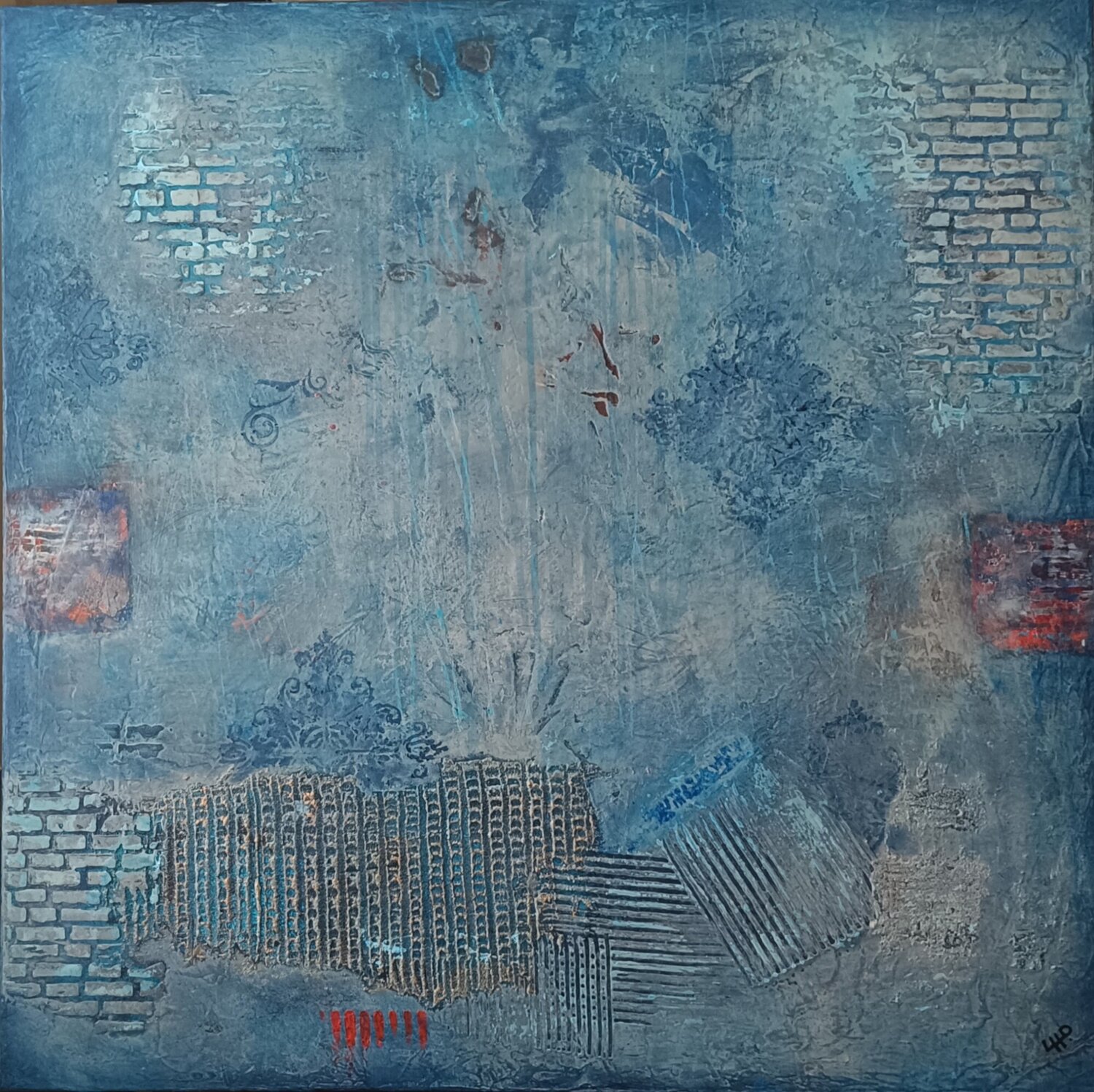 260601 - OVER TIME Laurence Hubswerlin Diradourian Pintura original en venta