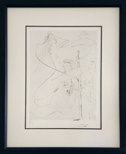 Femme a le bequille (Woman with Crutch, from La Venus aux Fourrure) van Salvador Dalí, Afdruk te koop op Singulart