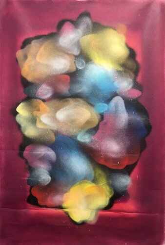 Untitled (Nebula, Street Art, Sprayer, Colorful, Galaxy, LARGE) van JB Nearsy, Schilderij te koop op Singulart