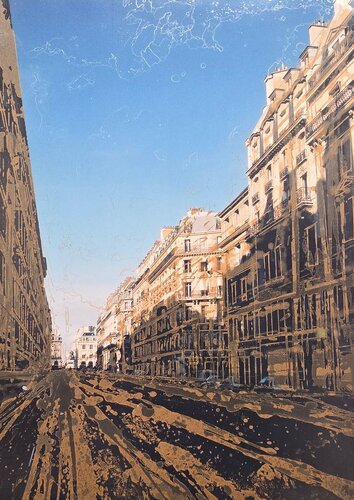 Place de Victoires, Paris, France by Gottfried Salzmann, Other Media for Sale on Singulart