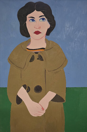 Portrait de Femme en Manteau di Daniel Brennan, Pittura in vendita su Singulart