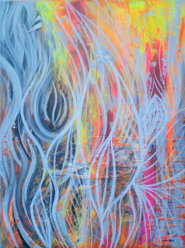 Leuchtende Spuren van Manuela Riedmann, Schilderij te koop op Singulart