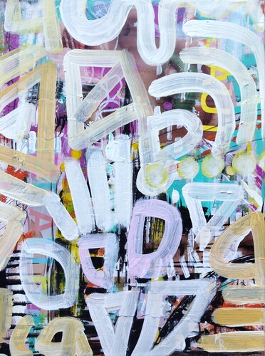 Was wirklich leuchtet di Manuela Riedmann, Pittura in vendita su Singulart