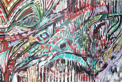 Verdichtung im Resonanzfeld di Manuela Riedmann, Pittura in vendita su Singulart