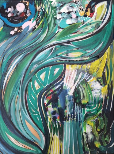 Ursprung im Resonanzfeld di Manuela Riedmann, Pittura in vendita su Singulart