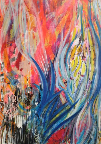 Blühende Frequenz by Manuela Riedmann, 油畫 for Sale on Singulart
