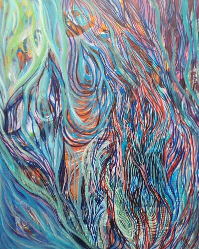 Farbströmung by Manuela Riedmann, 絵画 for Sale on Singulart