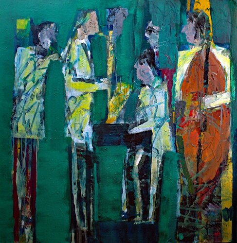 JAZZ QUARTET van JACQUES DONNEAUD, Schilderij te koop op Singulart