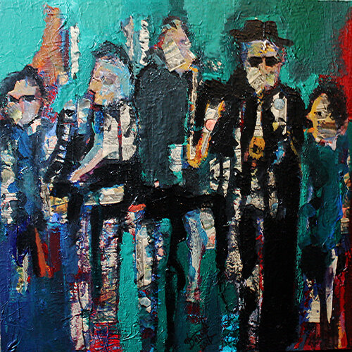 UNE SOIREE JAZZ di JACQUES DONNEAUD, Pittura in vendita su Singulart