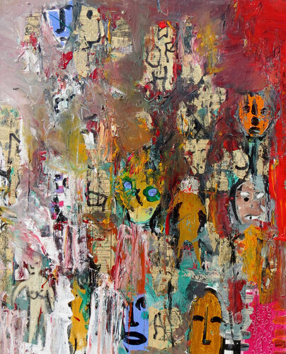GRAFFITIS ET MASQUES di JACQUES DONNEAUD, Pittura in vendita su Singulart
