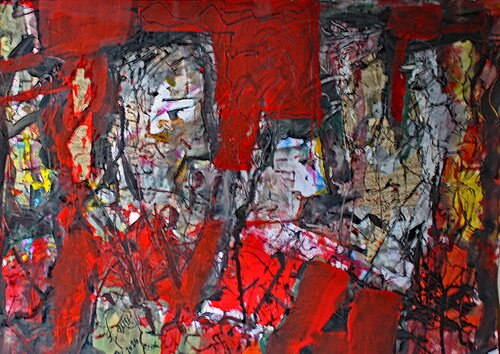 ABSTRACTION AUX VISAGES de JACQUES DONNEAUD, Pintura a la venta en Singulart