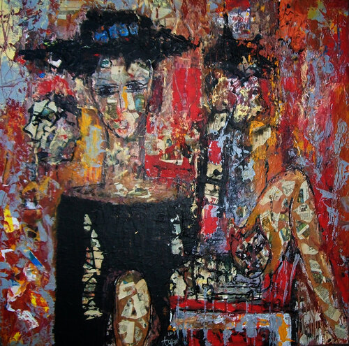 CHAT SEREIN DANS LA VILLE by JACQUES DONNEAUD, Painting for Sale on Singulart